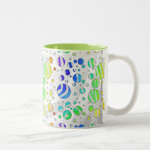 Caneca De Café Em Dois Tons Zebra Rainbow e White Impressão