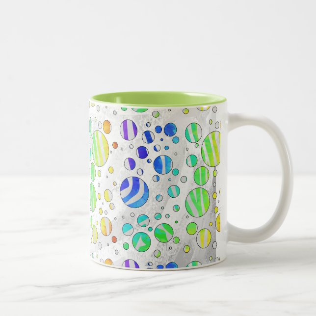 Caneca De Café Em Dois Tons Zebra Rainbow e White Impressão (Direita)