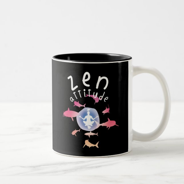 Caneca De Café Em Dois Tons Zen Attitude (Direita)