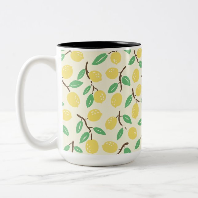 Caneca De Café Em Dois Tons Zesty Citrus Yellow Green (Esquerda)