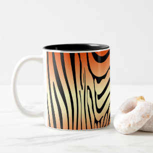 Caneca De Café Em Dois Tons Zesty Zebra Orange