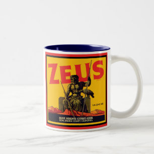 Caneca De Café Em Dois Tons Zeus Vintage Crate Label - Olive Hts Citrus Assn.