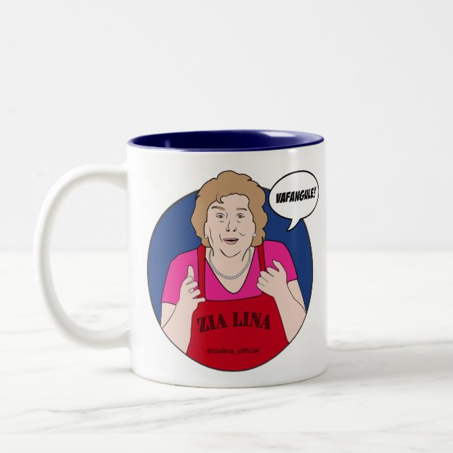 Caneca De Café Em Dois Tons Zia Lina "VFG" Mug (Esquerda)