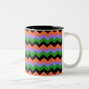 Caneca De Café Em Dois Tons Zig Zag Halloween Mug