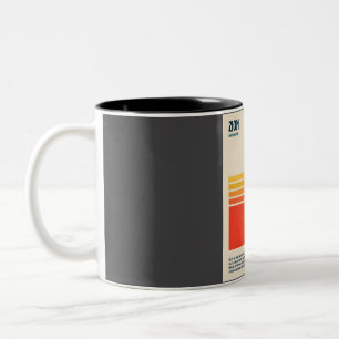 Caneca De Café Em Dois Tons Zion National Park Retro Viagem Art