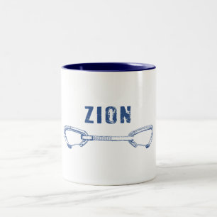 Caneca De Café Em Dois Tons Zion Rock Escalando rapidamente