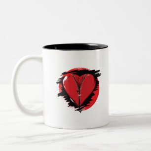 Caneca De Café Em Dois Tons Zipper Heart