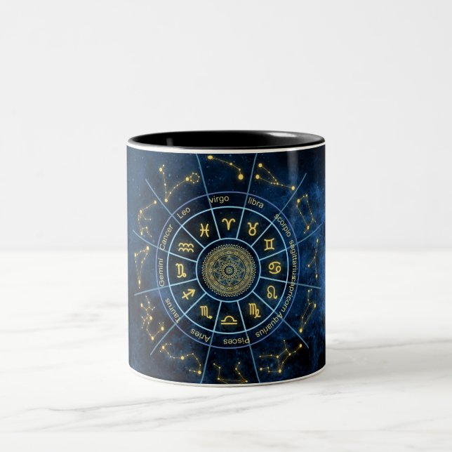Caneca De Café Em Dois Tons Zodiac (Centro)