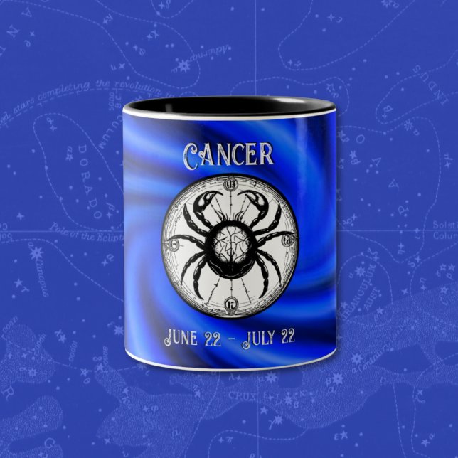 Caneca De Café Em Dois Tons Zodiac Cancer (Criador carregado)