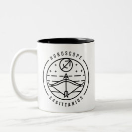Caneca De Café Em Dois Tons Zodiac SAGITTARIUS Horoscope Design