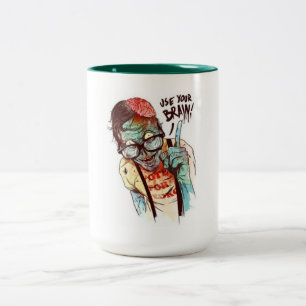 CANECA DE CAFÉ EM DOIS TONS ZOMBIE