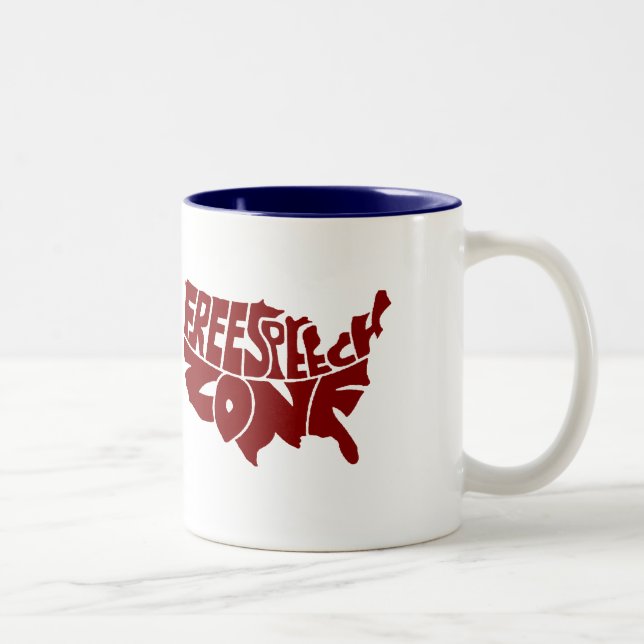 Caneca De Café Em Dois Tons Zona de Livre Expressão (Direita)
