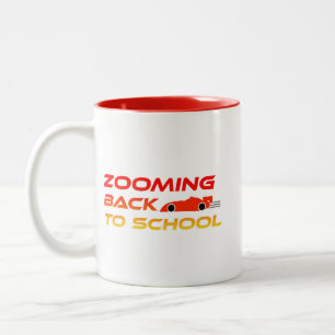 Caneca De Café Em Dois Tons Zoom De Volta À Escola