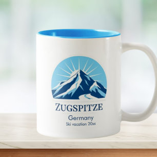 Caneca De Café Em Dois Tons Zugspitze Alemanha Deutschland resort de esqui lem