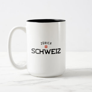 Caneca De Café Em Dois Tons Zurich Schweiz (Suiça), em dificuldades