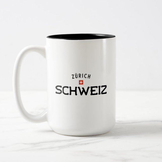 Caneca De Café Em Dois Tons Zurich Schweiz (Suiça), em dificuldades (Esquerda)
