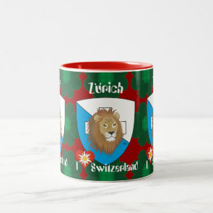 Caneca De Café Em Dois Tons Zürich Schweiz Suisse Svizzera Tasse