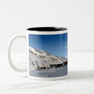 Caneca De Café Em Dois Tons Zurs Lech am Arlberg Alpes Austríacos Áustria