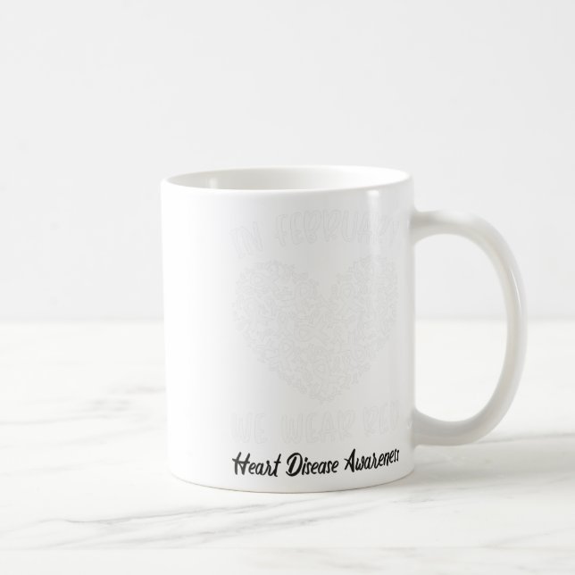 Caneca De Café Em fevereiro, conhecemos a doença coronária americ (Direita)