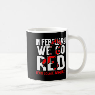 Caneca De Café Em Fevereiro Vamos de Vermelho Conscientização Ame