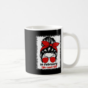 Caneca De Café Em fevereiro Vestimos Doença Cardíaca Vermelha