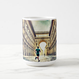Caneca De Café Em Florença, Itália: Pintura a Aquarela