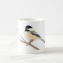 Caneca de café em forma de chickadee, de pele pret