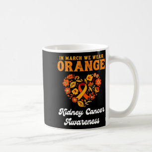 Caneca De Café Em março usamos laranja - conscientização do cânce