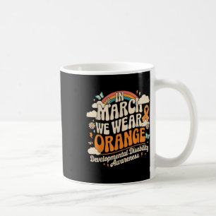 Caneca De Café Em março Vestimos Laranja - Deficiência no Desenvo