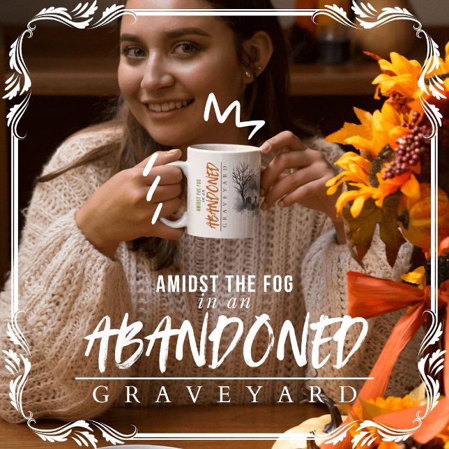 Caneca De Café Em meio a nevoeiro em um cemitério abandonado (Amidst the Fog in an Abandoned Graveyard cover from The Beekeeper Store)