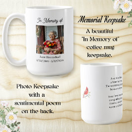 Caneca De Café Em Memória de | Presente de Lembrança com Foto