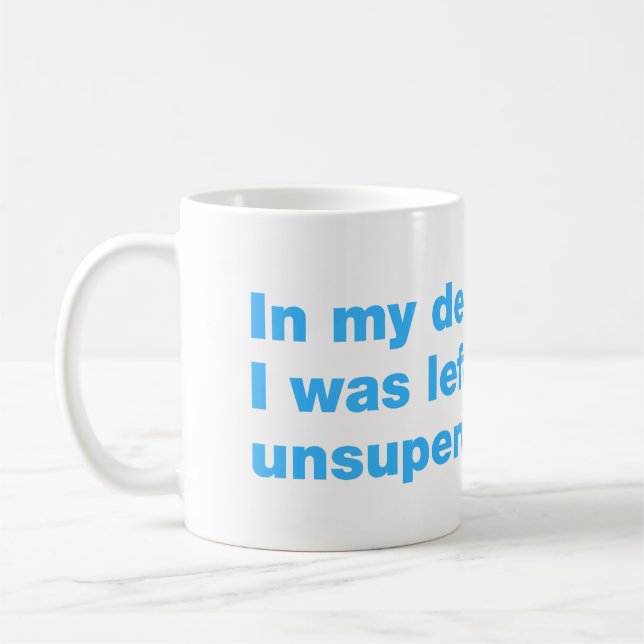 Caneca De Café Em minha defesa, eu fui deixado sem supervisão (Esquerda)