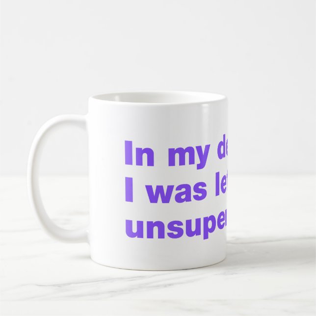Caneca De Café Em minha defesa, eu fui deixado sem supervisão (Esquerda)