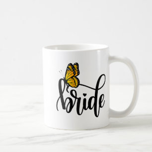 Caneca De Café Em Minha Noiva da Era Borboleta Bliss E Floral W