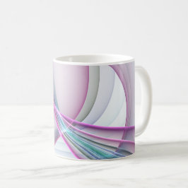 Caneca De Café Em movimento, Arte Fractal Colorida Abstrato Moder