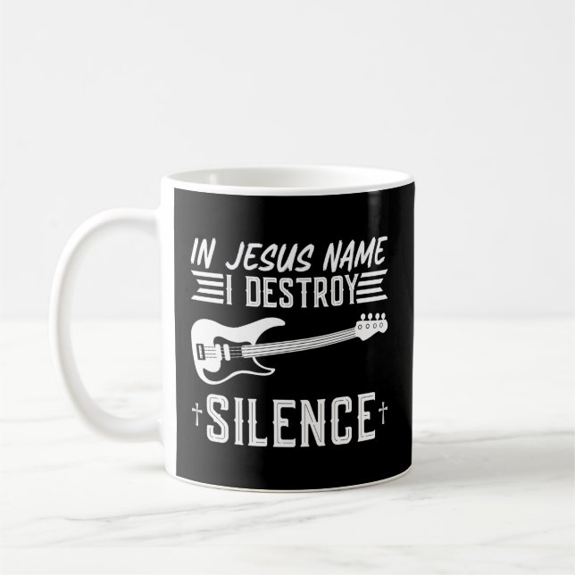 Caneca De Café Em nome de Jesus Eu Destruo O Culto De Silêncio El (Esquerda)