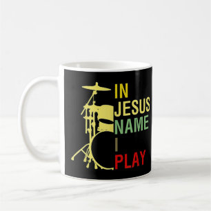 Caneca De Café Em nome de Jesus, eu toco T-ShirtVintage R