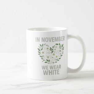 Caneca De Café Em Novembro Usamos Faixa de Consciencialização do