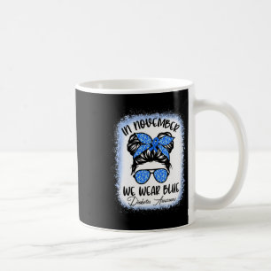Caneca De Café Em novembro, Vestimos Awaren com Diabetes Azuis