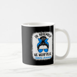Caneca De Café Em novembro, Vestimos Diabetes Azuis Divertindo-Me