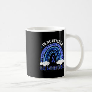 Caneca De Café Em novembro Vestimos Diabetes Azul-Leopardo-Arco-Í