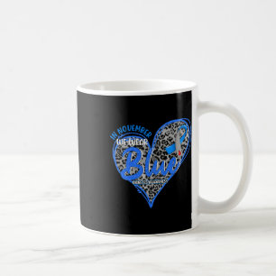 Caneca De Café Em novembro Vestimos Diabetes Leopardo Azul