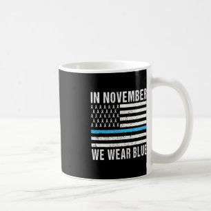 Caneca De Café Em novembro, Vestimos Mês de Consciência da Diabet