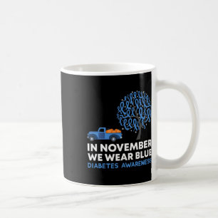 Caneca De Café Em novembro, Vestimos o Blue Truck T1d Diabetes Aw