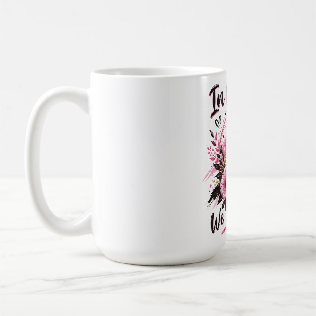 Caneca De Café Em Outubro Nós Usamos Abóbora Rosa (Esquerda)