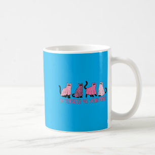 Caneca De Café em outubro usamos nk Ghost Cat câncer de mama