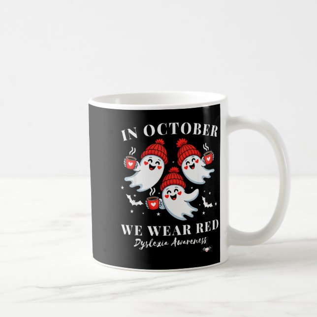 Caneca De Café Em Outubro Usamos Vermelho Conscientização da Disl (Direita)