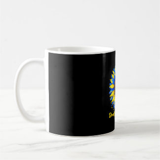 Caneca De Café Em outubro use azul e amarelo síndrome de down