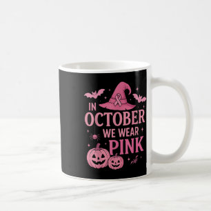 Caneca De Café Em outubro, Vestimos A Sensibilização Do Cancer De