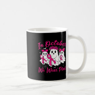 Caneca De Café Em outubro, Vestimos A Sensibilização Do Cancer De